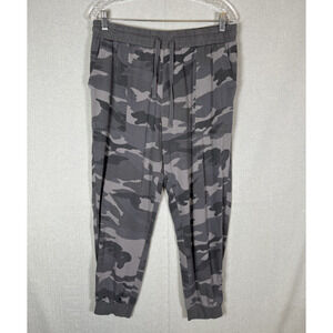 SPLENDID Womens Camo Joggers Pants Size Large Pull on Side Pockets Rayon